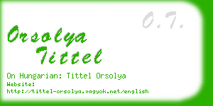 orsolya tittel business card